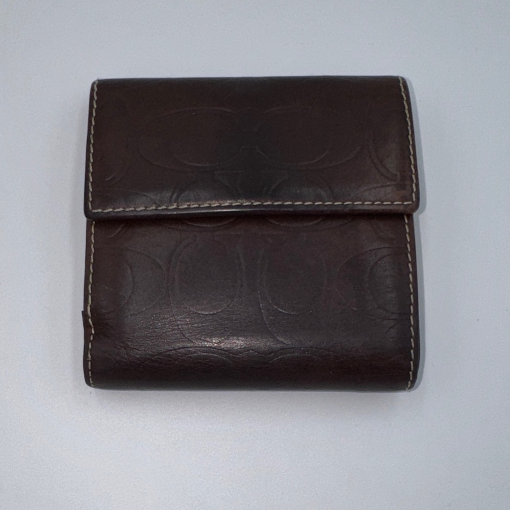 Coach Brown Leather Wallet - Unisex